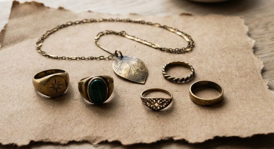 Brass Jewelry Set — alternate view