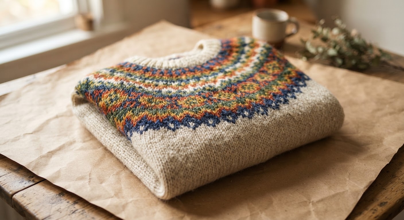 Fair Isle Knit Sweater — Size L · Excellent · one of one